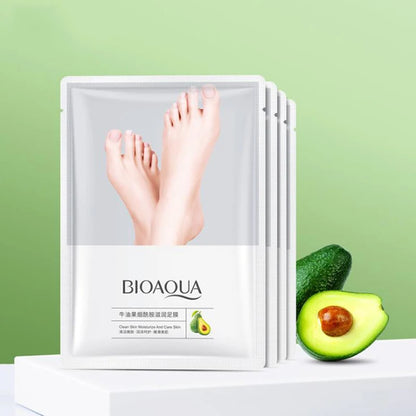 BIOAQUA Avocado Exfoliating Foot Masks (5 Pairs) – Peeling, Moisturizing & Foot Care SPA