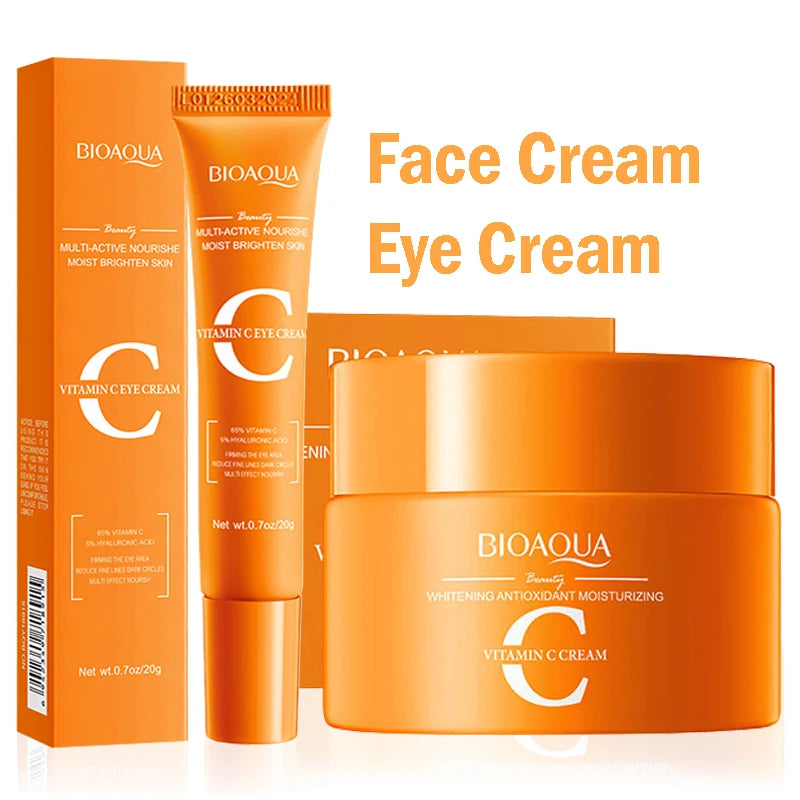 BIOAQUA Hyaluronic Acid & Vitamin C Face Cream – Hydrating, Soothing & Firming Skincare