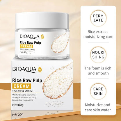 BIOAQUA Rice Raw Pulp Skin Care Set (6pcs) – Firming, Moisturizing & Complete Korean Face Care