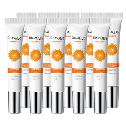 BIOAQUA Vitamin C Eye Cream (10pcs) – Anti-Dark Circles, Hydrating & Firming