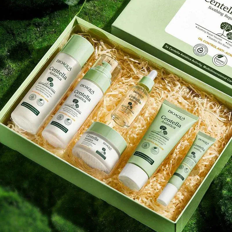 BIOAQUA Centella Skin Care Set (6pcs) – Moisturizing, Firming & Complete Facial Care