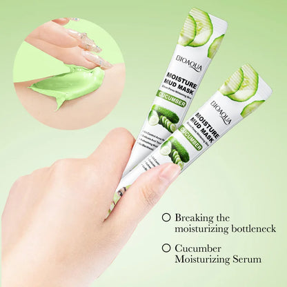 BIOAQUA Vitamin C Mud Masks (30pcs) – Cucumber, Moisturizing, Anti-Aging & Brightening