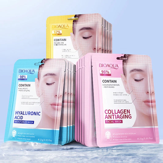 BIOAQUA Retinol Collagen Facial Masks (15pcs) – Firming, Hydrating & Brightening Care