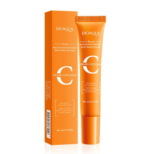 BIOAQUA Vitamin C Eye Cream – Moisturizing, Anti-Dark Circles & Eye Bag Reduction