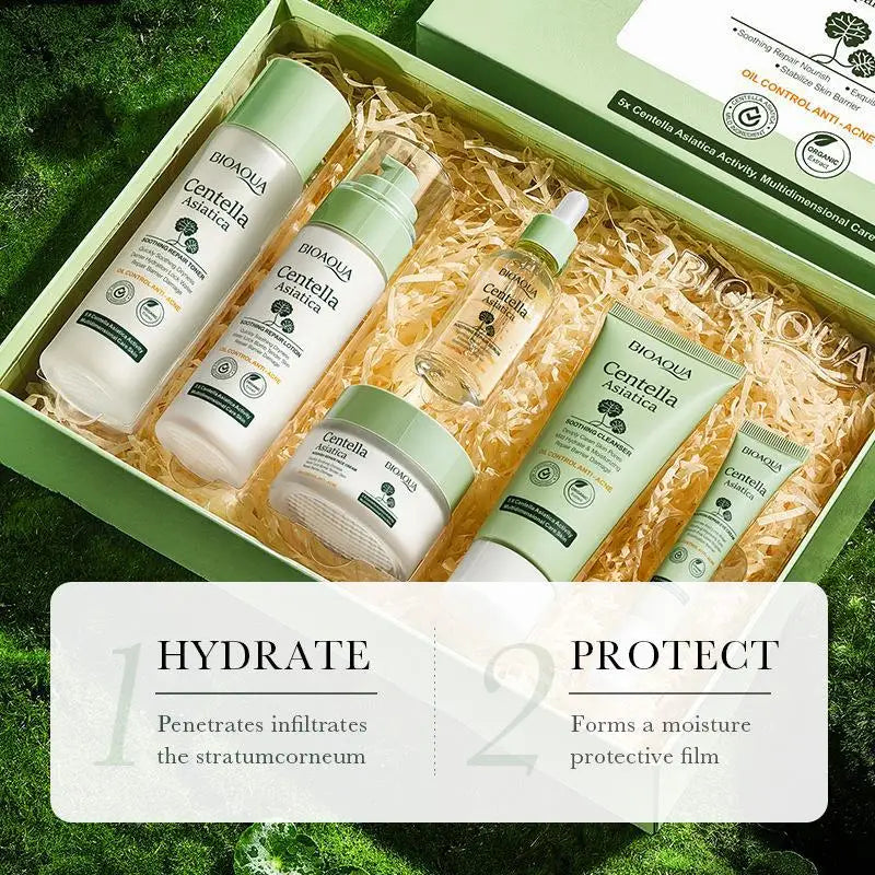 BIOAQUA Centella Skin Care Set (6pcs) – Moisturizing, Firming & Complete Facial Care