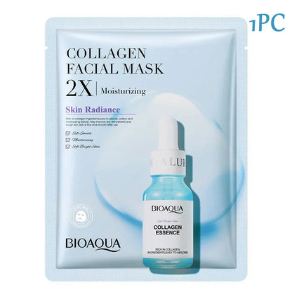 BIOAQUA Centella & Collagen Face Masks (20pcs) – Hydrating, Refreshing & Skin Care