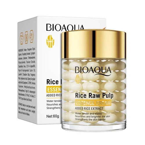 BIOAQUA Rice Raw Pulp Essence Cream – Moisturizing, Firming & Brightening Face Care