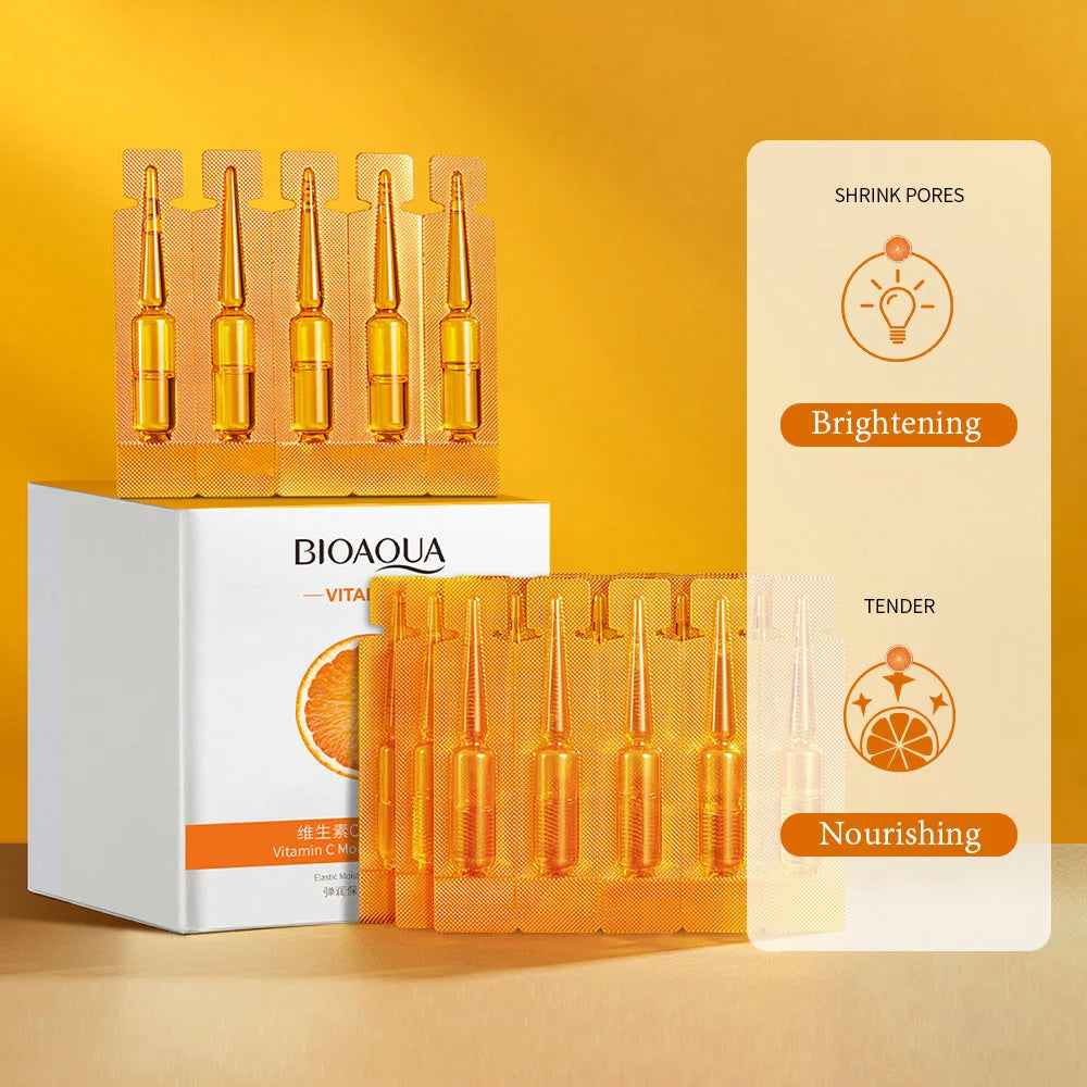 BIOAQUA Vitamin C Serum (60pcs) – Moisturizing, Brightening & Nourishing Face Essence